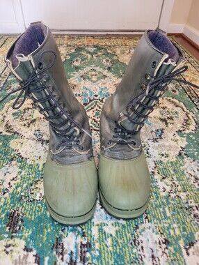Vintage Sorel Olive Green Tall Heavy Duty Winter Pac Boots, Size Mens 11